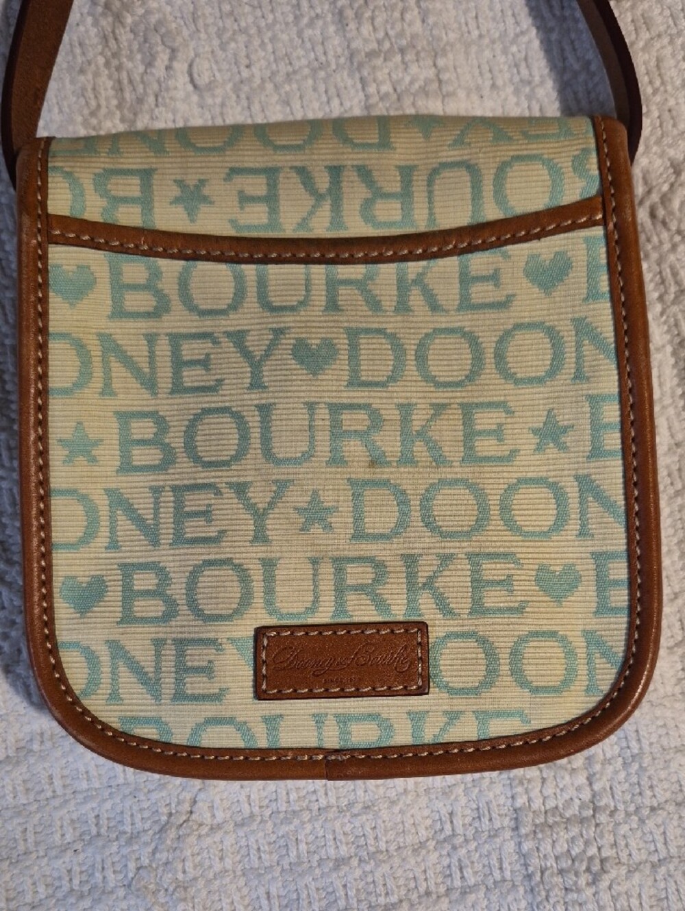 Vintage Dooney & Bourke Mint Doodle Monogram Mini Crossbody Bag - Picture 3 of 13